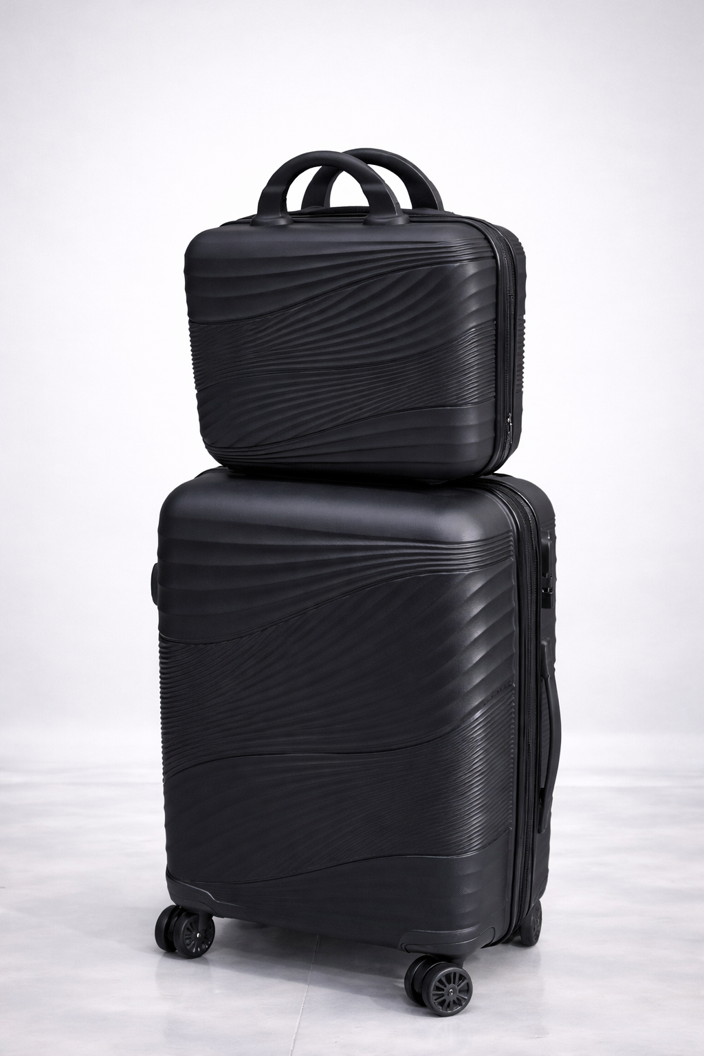 Luxury 2-Piece Travel Luggage Set – Hard Shell Suitcase & Carry-On Case