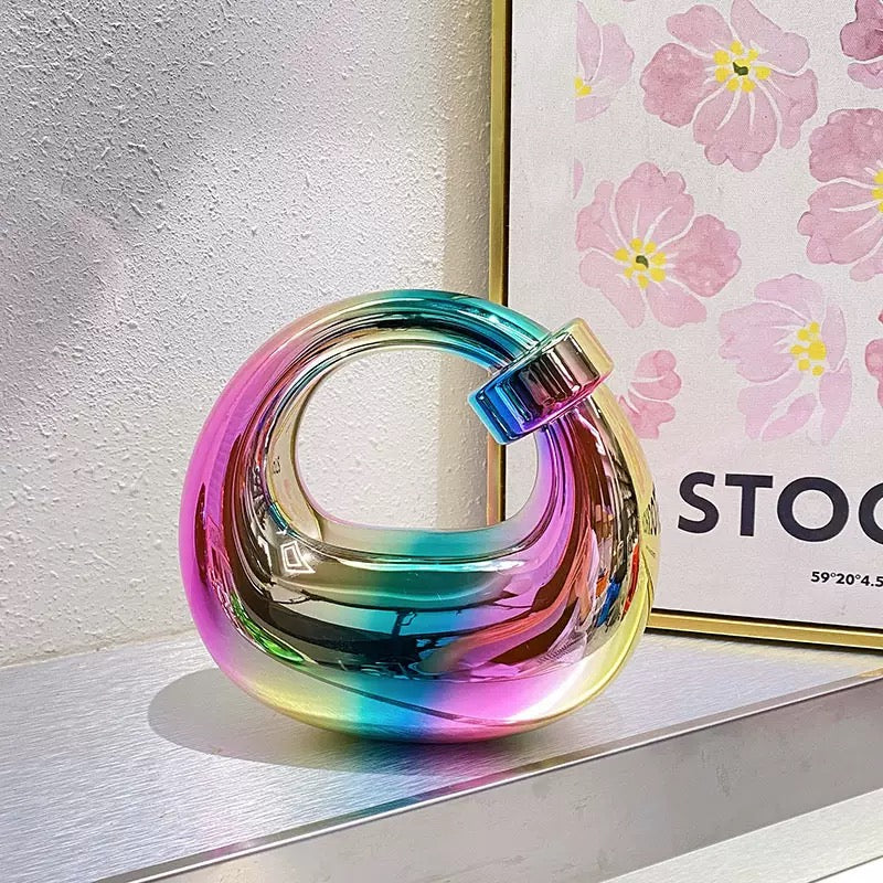 Metallic Dome Evening Clutch