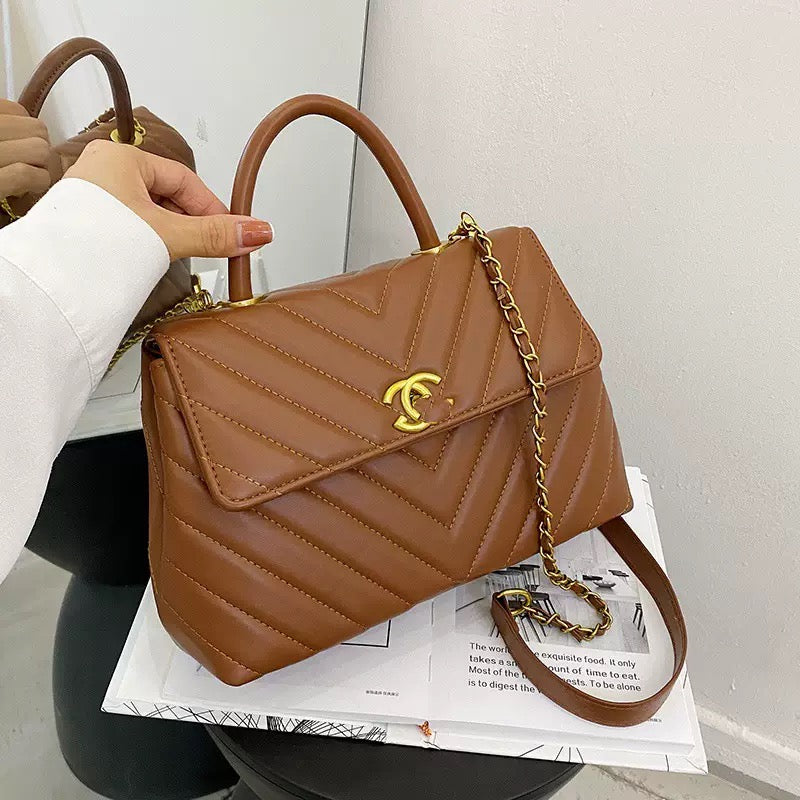 Classic Top Handle Statement Bag