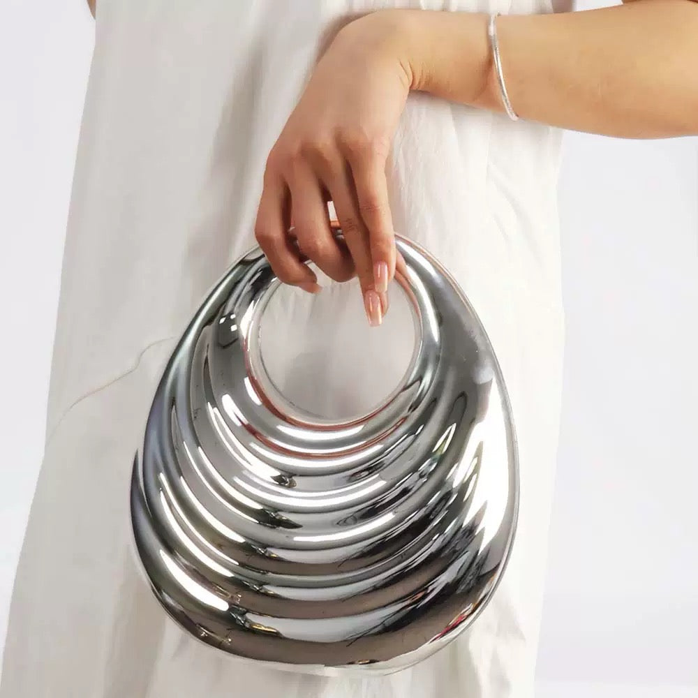 Luxury Beaded Handle Clutch Bag