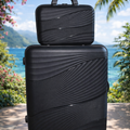 Luxury 2-Piece Travel Luggage Set - Hard Shell Suitcase & Carry-On Case