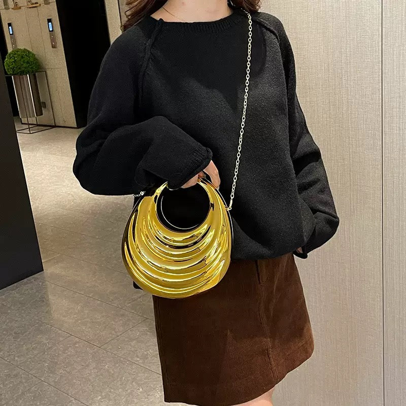 Luxury Beaded Handle Clutch Bag