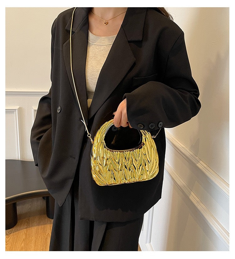 Luxury Beaded Handle Clutch Bag