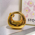 Metallic Dome Evening Clutch