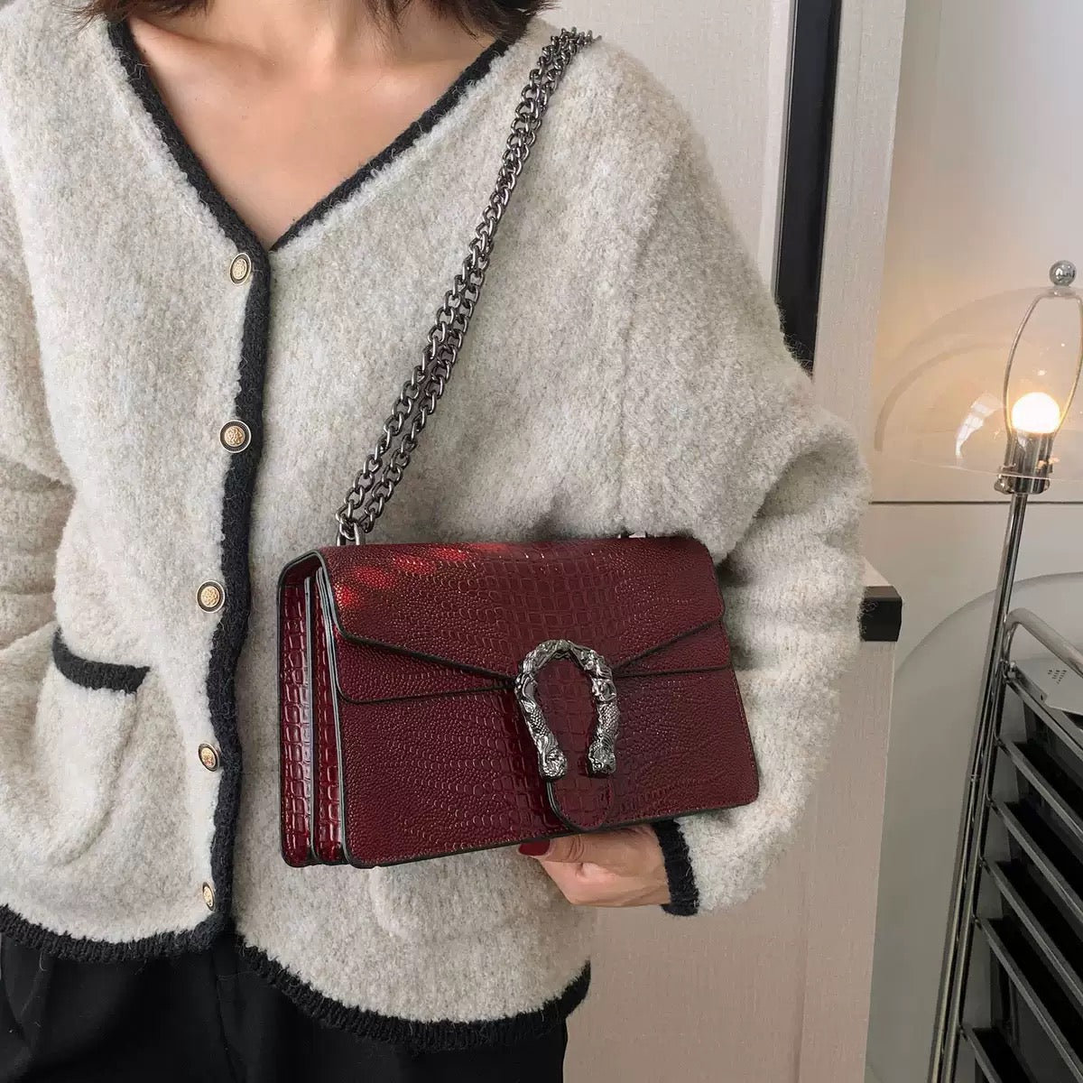 Classic Top Handle Statement Bag