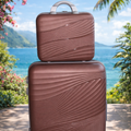 Luxury 2-Piece Travel Luggage Set - Hard Shell Suitcase & Carry-On Case