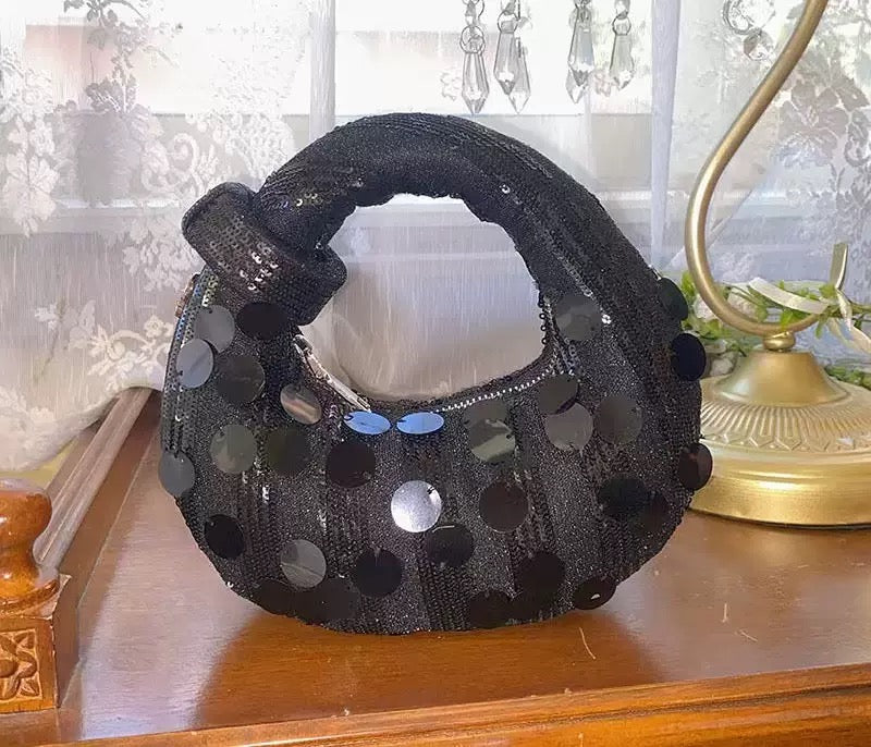 Luxury Beaded Handle Clutch Bag